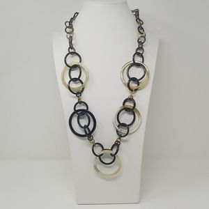 Buffalo horn set necklace and earrings